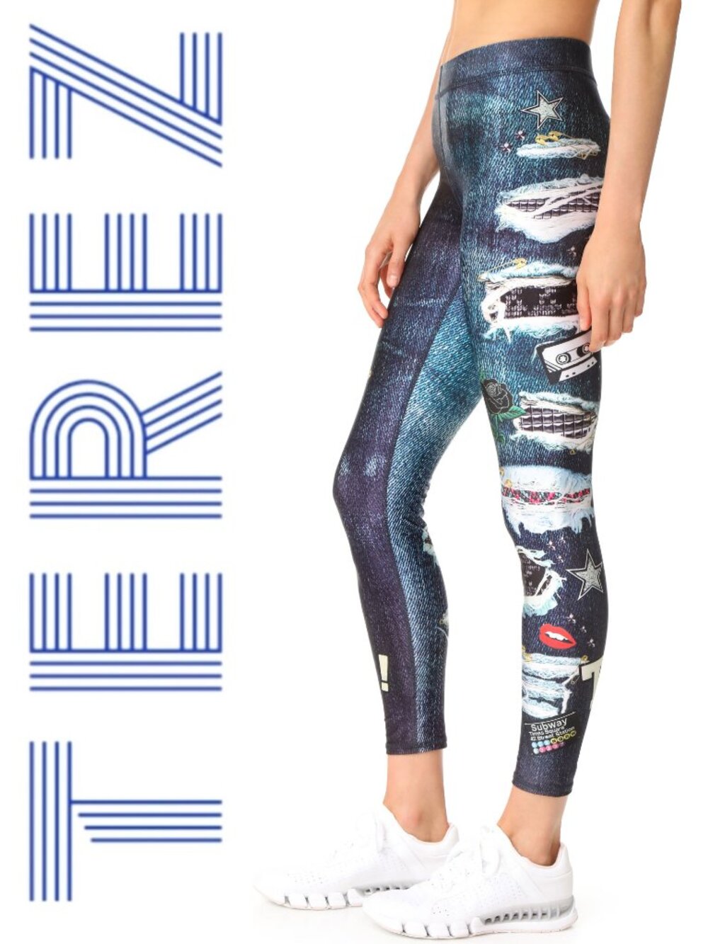 Terez | Women Activewear Performance Leggings (Ripped Jeans)